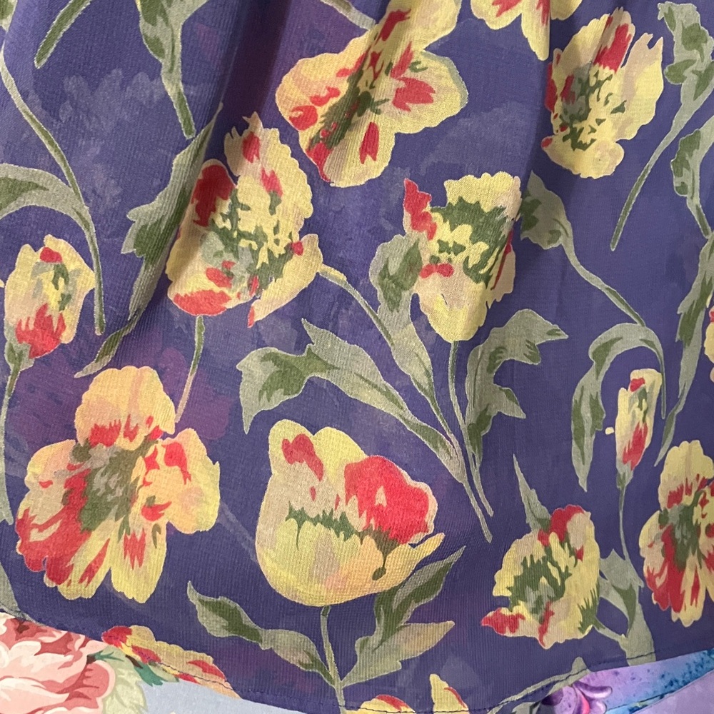 Elegant Floral A-Line Reversible full length dress - Picture 7 of 7